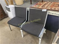 PAIR OF FLASH FURNITURE STACKABLE RECEPTION CHAIRS