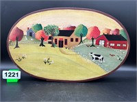 Vintage hand painted shaker style "cheese" box