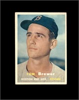1957 Topps #112 Tom Brewer EX to EX-MT+