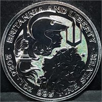 2024 1oz Britannia & Liberty Silver Coin Gem BU