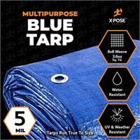 XPOSE SAFETY 30-ft x 50-ft Blue Water Resistant Co