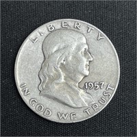 1957 Franklin Silver Half Dollar