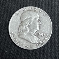 1957 Franklin Silver Half Dollar