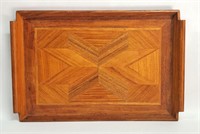 VINTAGE MCM PHILIPPINES WOOD INLAYED SERVING TRAY