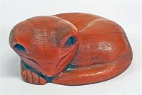 VINTAGE MCM SLEEPING KITTEN, CAT SCULPTURE