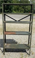 5 Tier Metal shelf 36”x12”x17”, has rust