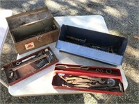 2 Tool Boxes including Open End Wrenches, and More