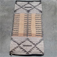 NAVAJO HAND WOVE RUG 25" x 50"