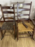 Two vintage rocking chairs, some repair work