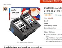 CSSTAR Remanufactured Ink Cartridge Replacement