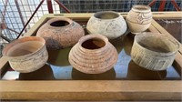 ANCIENT EGYPTIAN POTTERY VESSELS AND URNS