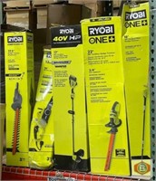Lot of (5 pcs) assorted RYOBI Hedge trimmers,
