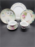 (6) Vtg. & Antique China: 3- Plates, 2- Teacups, +