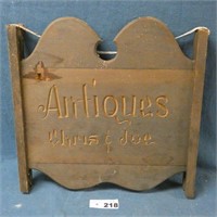 Wooden Antiques Sign ' Chris & Joe'