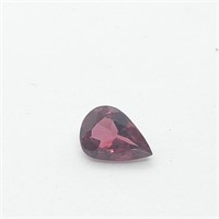 $120 Genuine Rhodolite Garnet Pear Shape Apx 0.7Ct