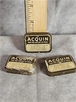 ACQUIN TINS LOT OF 3