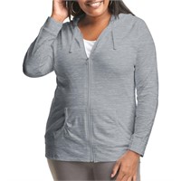 Size 2X Just My Size Womens Plus Full-Zip Hoodie,