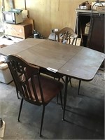 RETRO DROP LEAF TABLE, 2 CHAIRS