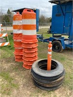 QTY OF SAFETY BARRELS W/ RINGS