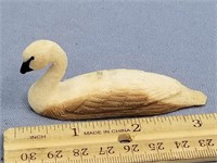 Fossilized ivory Fred Mayac swan 3" long        (f