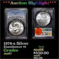*Highlight* 1976-s Silver Eisenhower $1 Graded ms6