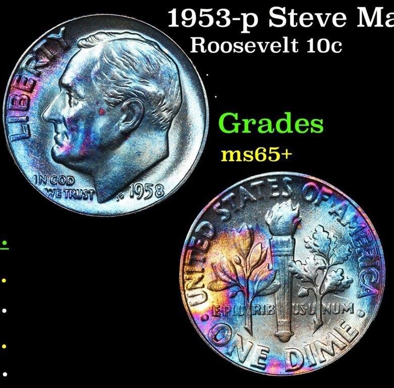 1953-p Roosevelt Dime Steve Martin Collection Rain