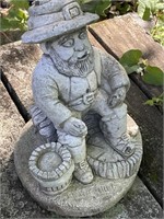 Darby-O-Bill vintage cement Statue.  Shows wear.