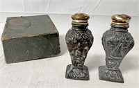 Vintage Dutche Metal Salt & Pepper w/ Box