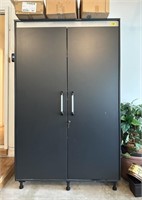 Large 2 Door Storage Cabinet in Garage with Key