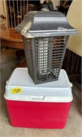 Red Rubbermaid Cooler & Bug Light