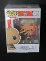 WWE THE ROCK SIGNED FUNKO POP COA