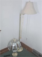 BRASS TOUCH TABLE LAMP AND FLOOR LAMP