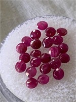 3.38ct tw Faceted Ruby Gemstones in Gem Jar
