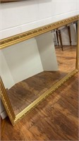 Large gold mirror with ornate frame, 35x53