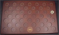 DANBURY MINT US UNC PRES $1 IN WOODEN DISPLAY CASE