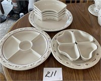 Longaberger pottery, stoneware hors d’oeuvre