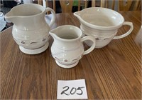 Longaberger pottery stoneware pitchers 3