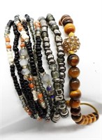 4 Beaded Gemstone Bracelets