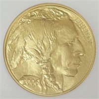 U.S. 2006 BUFFALO GOLD $5 COIN, NGC GRADED MS70