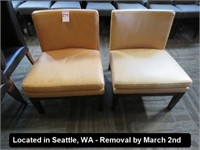 LOT, (2) PADDED WAITING ROOM CHAIRS