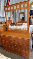 6 Drawer Longboy Dresser With Mirror