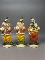 Vintage 1966 Universal Statuary Ceramic Clowns