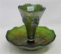 Vintage small size epergne - green