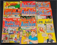 9 Comic Books 1960s-1970s - Archie, Josie +