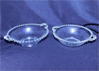 Candlewick: Two 2 handled bowls - Dish - Bowl