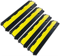4 Pack Rubber Cable Ramp 22000Lbs-2Channel