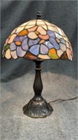 Vintage Stained Glass Floral Tiffany Style Desk