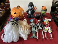 Group of Halloween decorations