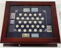 SILVER MERCURY DIMES & STAMPS COLLECTION