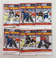 (6) 1990 HOCKEY CARD PACKETS